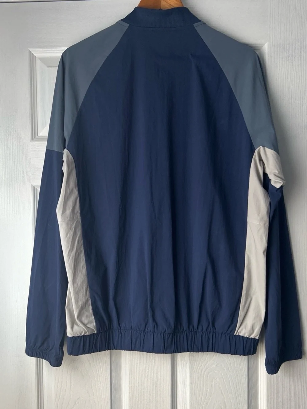 Adidas Men's Blue Colorblock Bomber Jacket